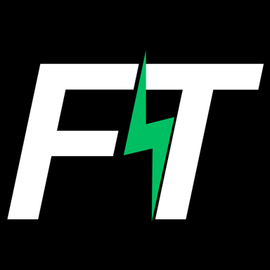 FluxTrade logo — Solid black background