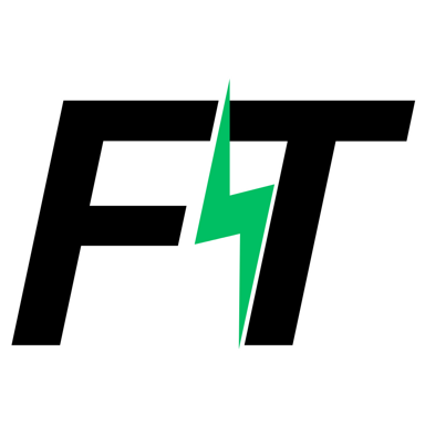 FluxTrade logo — Solid white background
